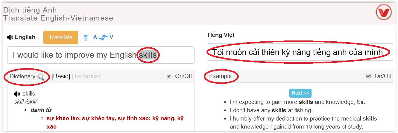 Translate English to Vietnamese - Dịch tiếng Anh sang tiếng Việt online